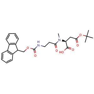 Chemical structure of Fmoc-β-Ala-N-Me-Asp(OtBu)-OH , AChemBlock AD286488