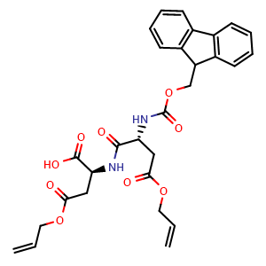 Chemical structure of Fmoc-D-Asp(OAll)-L-Asp(OAll)-OH , AChemBlock AD286491