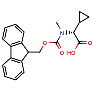 Chemical structure of Fmoc-N-Me-D-Cyclopropylglycine , AChemBlock AD286507
