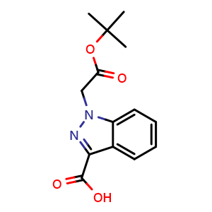 Chemical structure of 1aa3IndaCO(tBu)-OH , AChemBlock AD286510