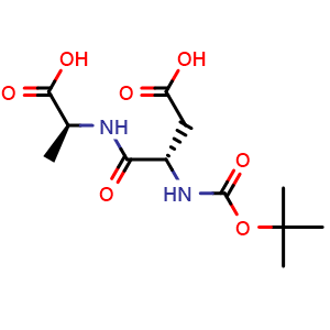Chemical structure of Boc-Asp-Ala-OH , AChemBlock AD286516
