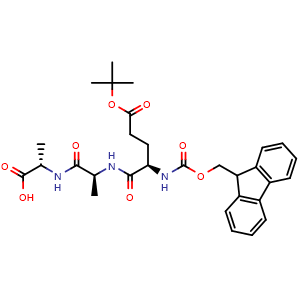 Chemical structure of Fmoc-D-Glu(OtBu)-Ala-Ala-OH , AChemBlock AD286517
