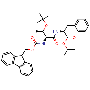 Chemical structure of Fmoc-Thr(tBu)-Phe-OiPr , AChemBlock AD286521