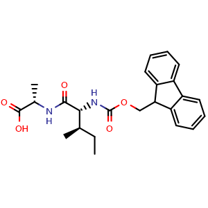 Chemical structure of Fmoc-D-Ile-Ala-OH , AChemBlock AD286523