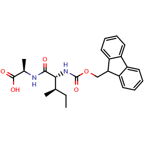 Chemical structure of Fmoc-D-Ile-D-Ala-OH , AChemBlock AD286524