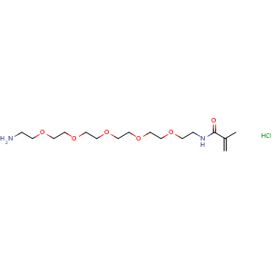 Chemical structure of Amino-PEG5-methacrylamide hydrochloride , AChemBlock AD286539