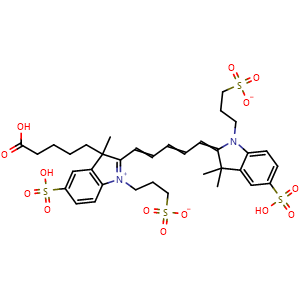 Chemical structure of AF 647 Acid , CAS 2090339-69-6, AChemBlock AD286544