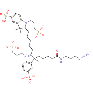 Chemical structure of AF 647 azide , AChemBlock AD286546