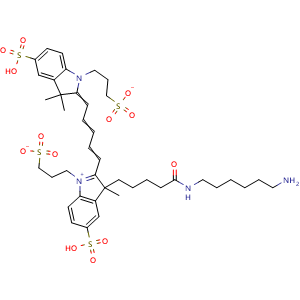 Chemical structure of AF 647 amine , AChemBlock AD286547