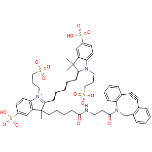Chemical structure of AF 647 DBCO , AChemBlock AD286548