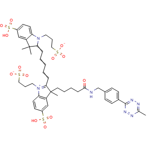 Chemical structure of AF 647 Me-Tetrazine , AChemBlock AD286549