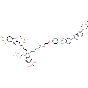 Chemical structure of Hochest-AF 647 , AChemBlock AD286550