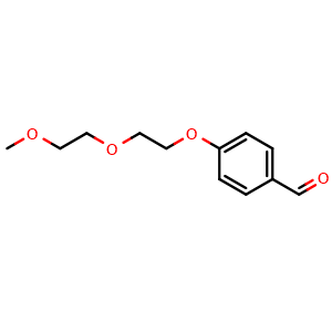 Chemical structure of m-PEG3-Ph-CHO , CAS 64994-51-0, AChemBlock AD286552