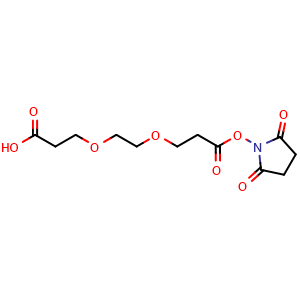 Chemical structure of Acid-PEG2-NHS ester , CAS 2752068-22-5, AChemBlock AD286556