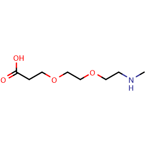 Chemical structure of Methylamino-PEG2-acid , CAS 1807503-87-2, AChemBlock AD286561