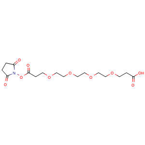 Chemical structure of Acid-PEG4-NHS ester , CAS 2639395-41-6, AChemBlock AD286562