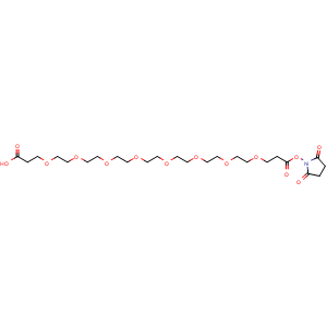 Chemical structure of Acid-PEG8-NHS ester , AChemBlock AD286564