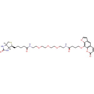 Chemical structure of Biotin-PEG3-Psoralen , AChemBlock AD286572