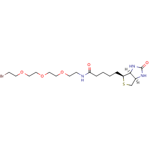 Chemical structure of Biotin-PEG3-Br , CAS 1041766-91-9, AChemBlock AD286588