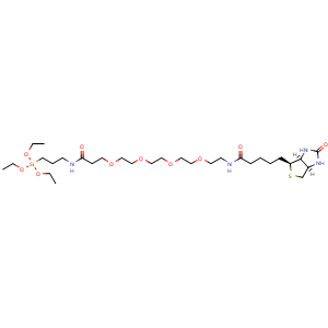 Chemical structure of Silane-PEG4-Biotin , AChemBlock AD286592