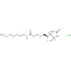 Chemical structure of Biotin-PEG1-oxyamine HCl salt , AChemBlock AD286603