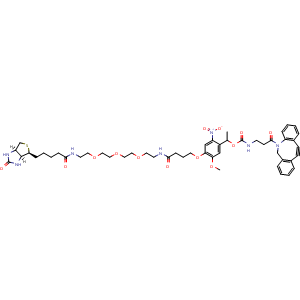 Chemical structure of PC DBCO-PEG3-Biotin , AChemBlock AD286604