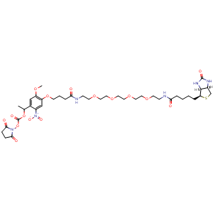 Chemical structure of PC-Biotin-PEG4-NHS-carbonate , AChemBlock AD286608