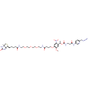 Chemical structure of PC-Biotin-PEG3-Picolyl azide , AChemBlock AD286609