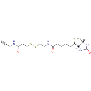 Chemical structure of Biotin-SS-Alkyne , CAS 1641573-47-8, AChemBlock AD286614