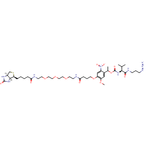 Chemical structure of PC-Biotin-PEG3-Val-Azide , AChemBlock AD286615