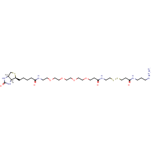 Chemical structure of Disulfide-Biotin-PEG4-Azide , CAS 1260247-52-6, AChemBlock AD286616