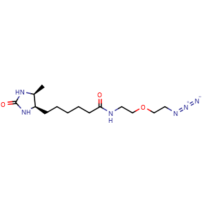 Chemical structure of Desthiobiotin-PEG1-Azide , AChemBlock AD286635