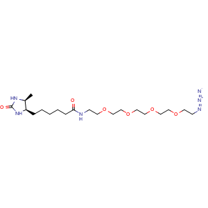 Chemical structure of Desthiobiotin-PEG4-Azide , AChemBlock AD286637