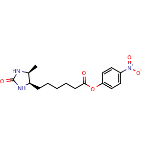 Chemical structure of Desthiobiotin-PNB ester , AChemBlock AD286646