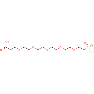 Chemical structure of Carboxy-PEG5-sulfonic acid , CAS 1817735-38-8, AChemBlock AD286660