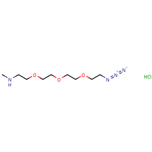 Chemical structure of N3-PEG3-NHMe hydrochloride , CAS 2943108-14-1, AChemBlock AD286664