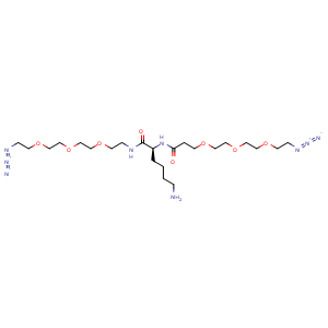 Chemical structure of N(alpha)-PEG3-azide-L-Lysine-PEG3-azide , AChemBlock AD286670