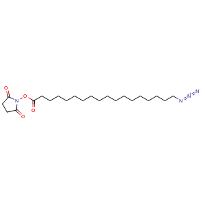 Chemical structure of N3-C17-NHS ester , CAS 2761505-53-5, AChemBlock AD286672