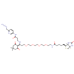Chemical structure of Dde biotin-PEG4-picolyl azide , CAS 2055048-42-3, AChemBlock AD286673