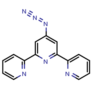 Chemical structure of 4'-Azido-2,2':6',2''-terpyridine , CAS 193944-67-1, AChemBlock AD286678