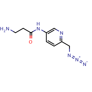 Chemical structure of Picolyl-azide-NH2 , CAS 2168629-06-7, AChemBlock AD286684