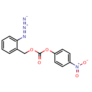 Chemical structure of Carbonic acid,(2-azidophenyl)methyl 4-nitrophenyl ester , CAS 1446688-92-1, AChemBlock AD286685