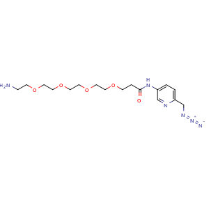 Chemical structure of Picolyl-azide-PEG4-NH2 , AChemBlock AD286686