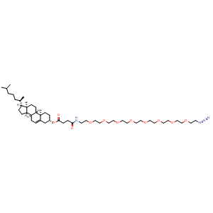 Chemical structure of Cholesterol-PEG8-azide , AChemBlock AD286692