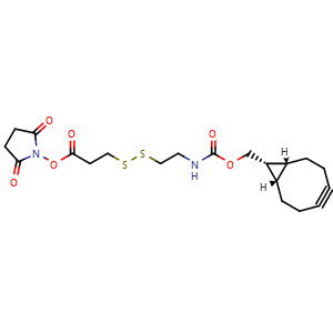 Chemical structure of endo-BCN-SS-NHS ester , CAS 2751350-71-5, AChemBlock AD286695