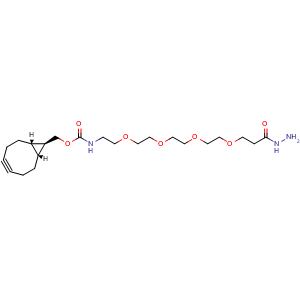 Chemical structure of exo BCN-PEG4-hydrazide , CAS 2741640-52-6, AChemBlock AD286709