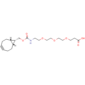 Chemical structure of endo-BCN-PEG3-acid , CAS 2512207-38-2, AChemBlock AD286713