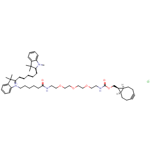 Chemical structure of Cy5-PEG3-endo-BCN , CAS 1881221-50-6, AChemBlock AD286717