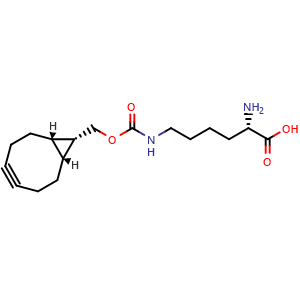 Chemical structure of exo-BCN-L-Lysine , CAS 1384100-45-1, AChemBlock AD286719