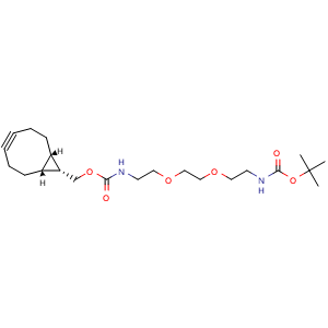 Chemical structure of endo-BCN-PEG2-NHBoc , CAS 1476738-03-0, AChemBlock AD286720
